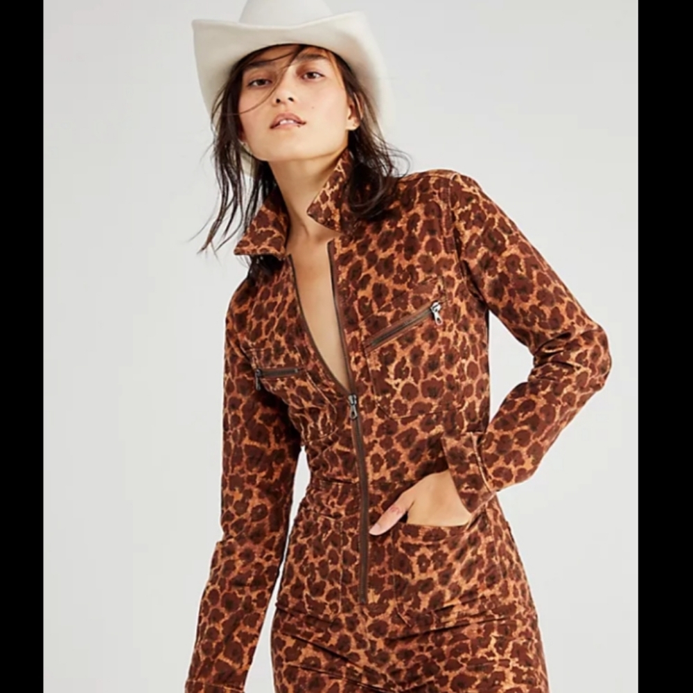 Free People Printed Lennox Jumpsuit Size Medium BNWT